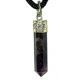 Amethyst Pencil Pendants 'Evening Star'