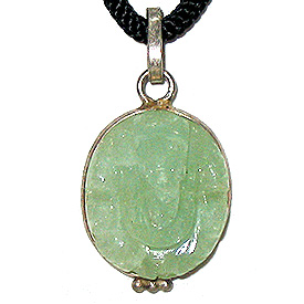 Green Aventurine Ganesh Pendants 'Green Aventurine Ganesh'