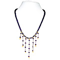 Amethyst and Citrine Necklace 'Lavender Rain'