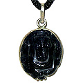 Blue Aventurine Necklace 'Blue Aventurine Ganesh'